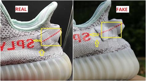 yeezy blue tint real vs fake